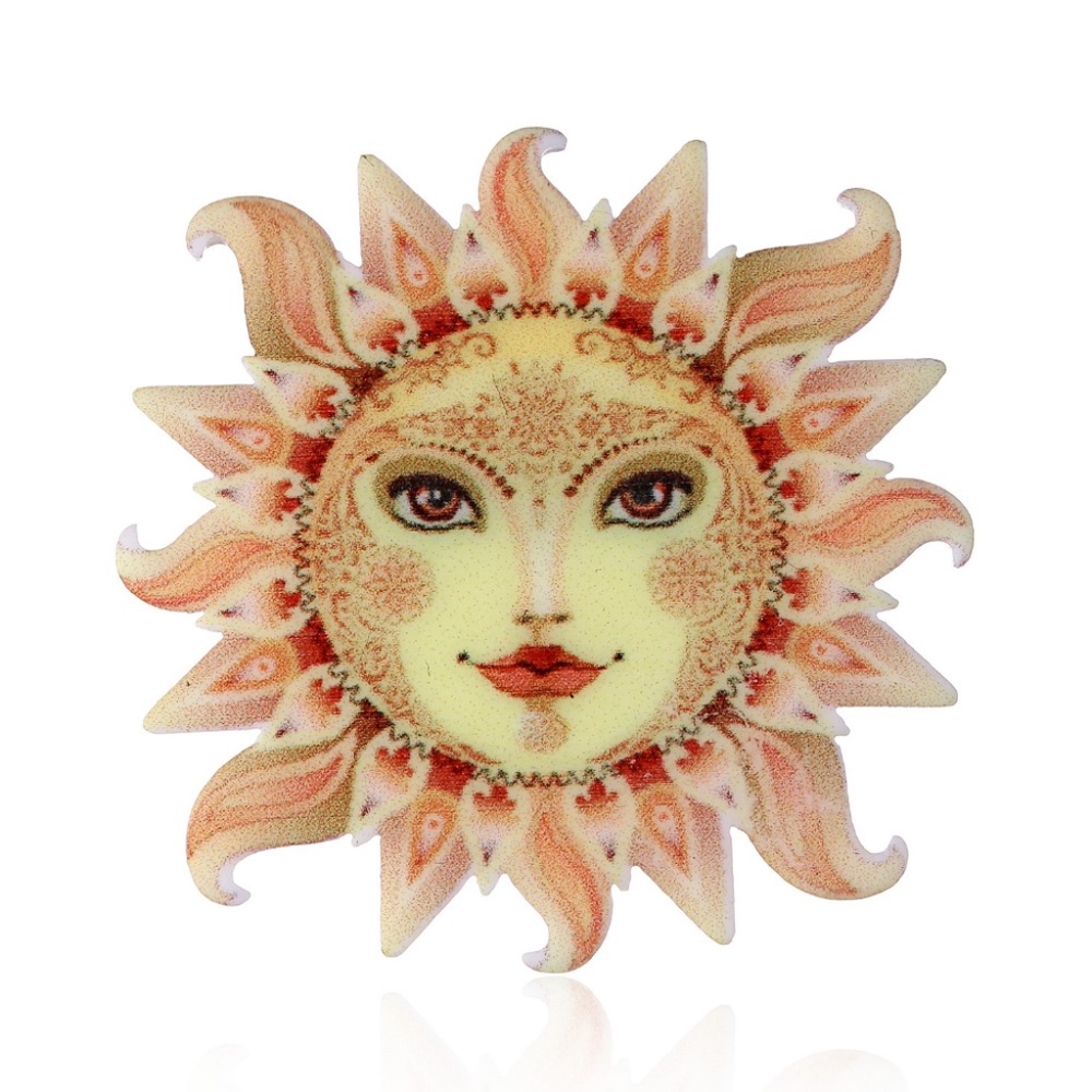 Sun Brooch Pin - Picture 1 of 2